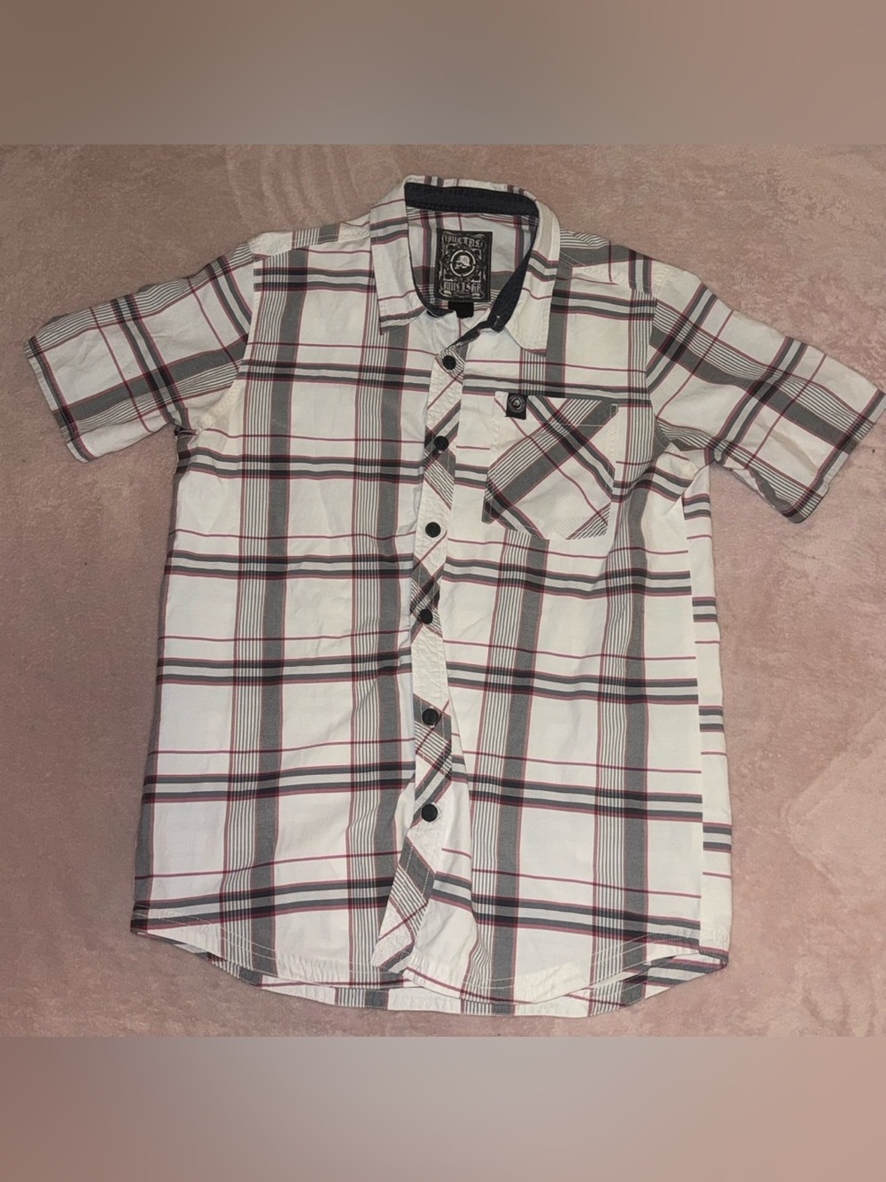Metal Mulisha Y2K plaid button up shirt 🏁🔥